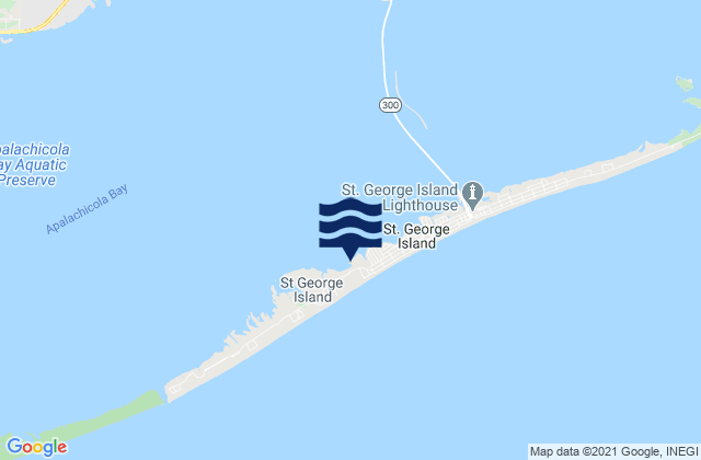 Mappa delle Getijden in St George Island 12th St W (Bayside), United States