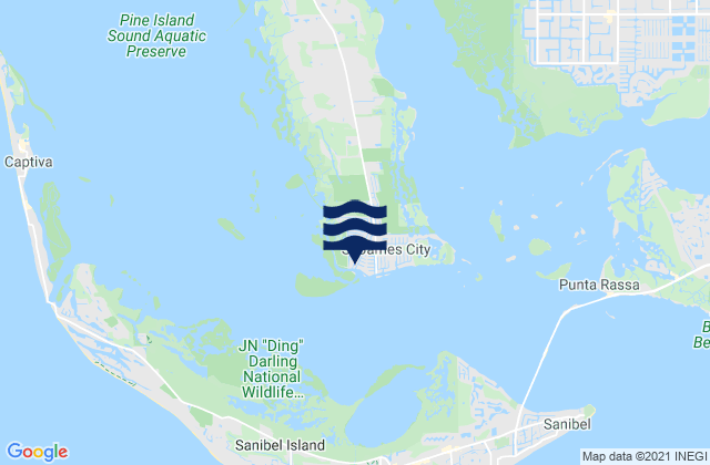 Mappa delle Getijden in St James City Pine Island, United States