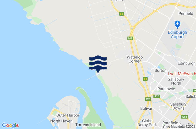 Mappa delle Getijden in St Kilda Beach, Australia