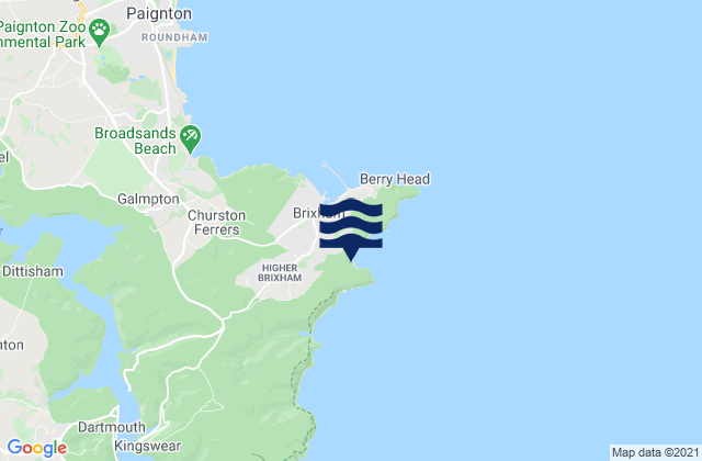 Mappa delle Getijden in St Marys Bay Beach, United Kingdom