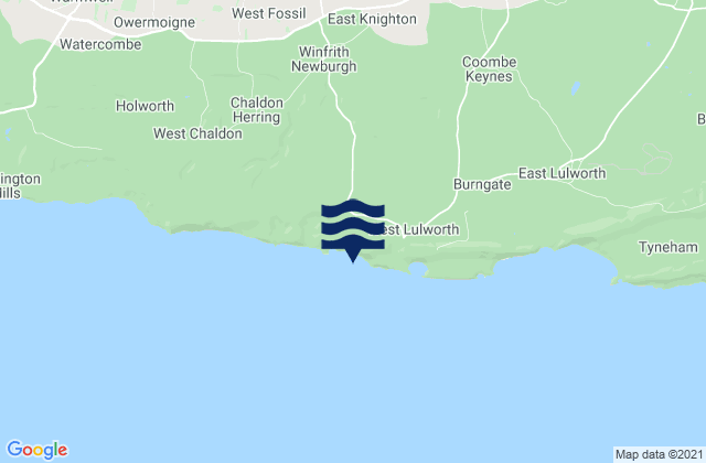 Mappa delle Getijden in St Oswald's Bay, United Kingdom