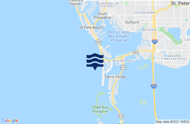 Mappa delle Getijden in St Pete Beach, United States