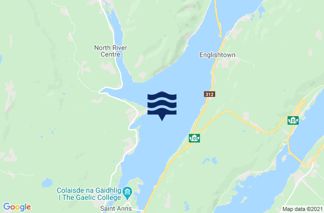 Mappa delle Getijden in St. Anns Harbour, Canada