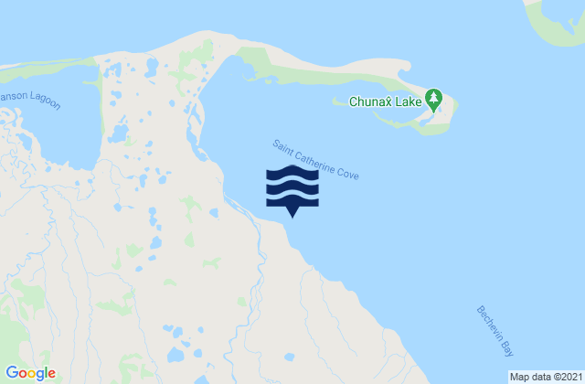Mappa delle Getijden in St. Catherine Cove, United States
