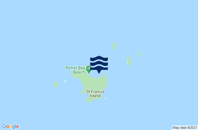 Mappa delle Getijden in St. Francis Island, Australia