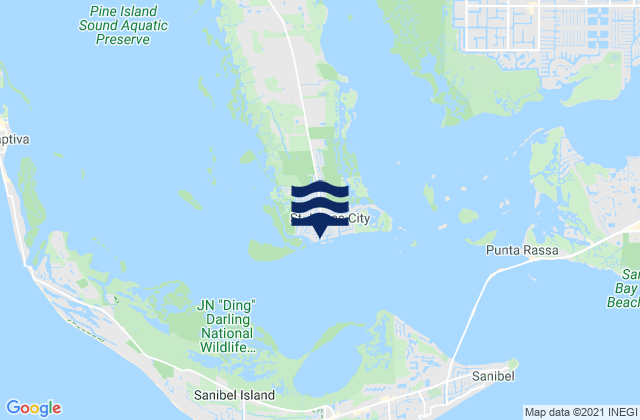 Mappa delle Getijden in St. James City (Pine Island), United States
