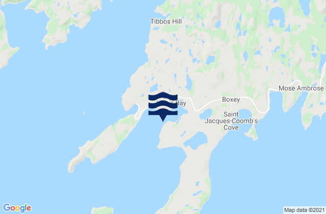 Mappa delle Getijden in St. John's Harbour, Canada