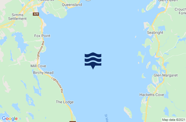 Mappa delle Getijden in St. Margarets Bay, Canada
