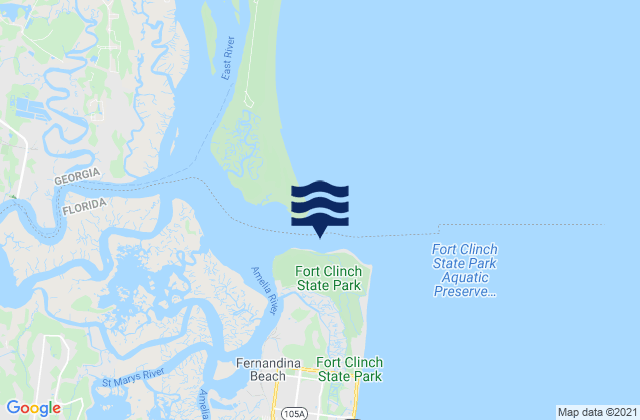 Mappa delle Getijden in St. Marys River Entrance, United States