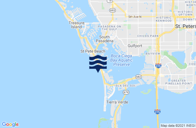 Mappa delle Getijden in St. Pete Beach, United States