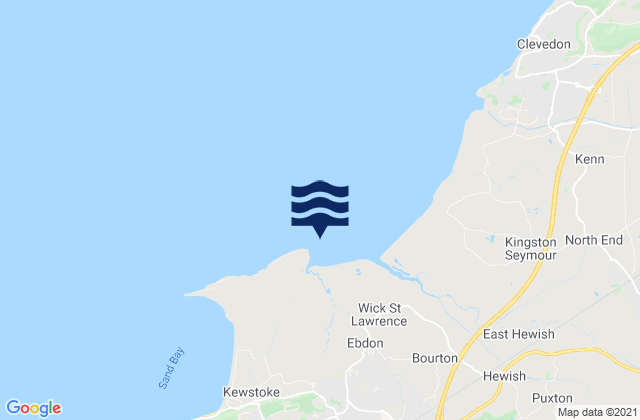 Mappa delle Getijden in St. Thomas Head, United Kingdom