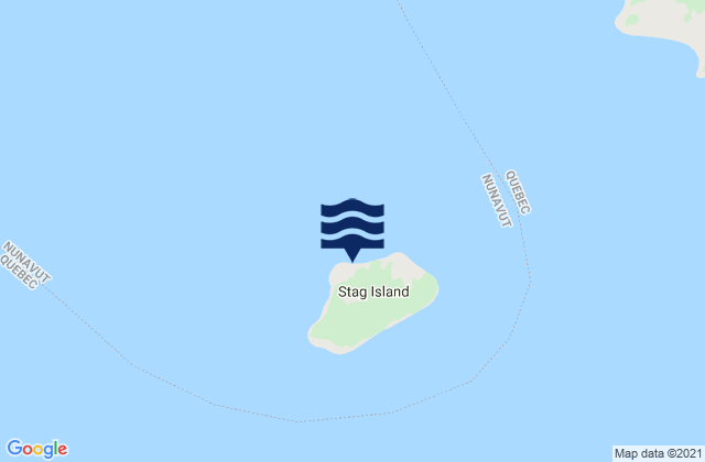 Mappa delle Getijden in Stag Island, Canada