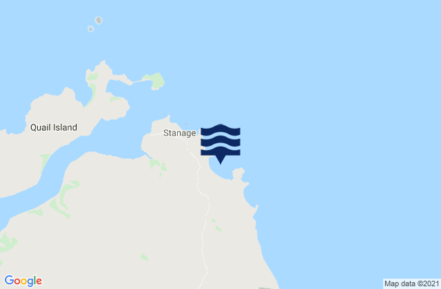 Mappa delle Getijden in Stanage Bay, Australia