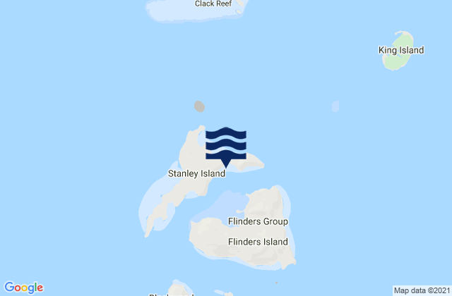 Mappa delle Getijden in Stanley Island, Australia