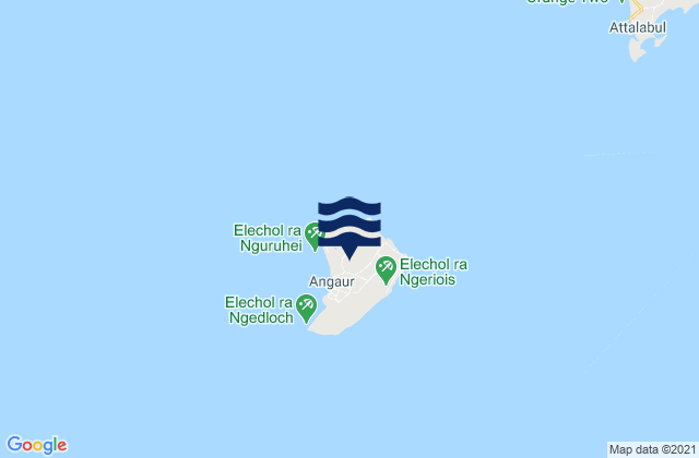 Mappa delle Getijden in State of Angaur, Palau