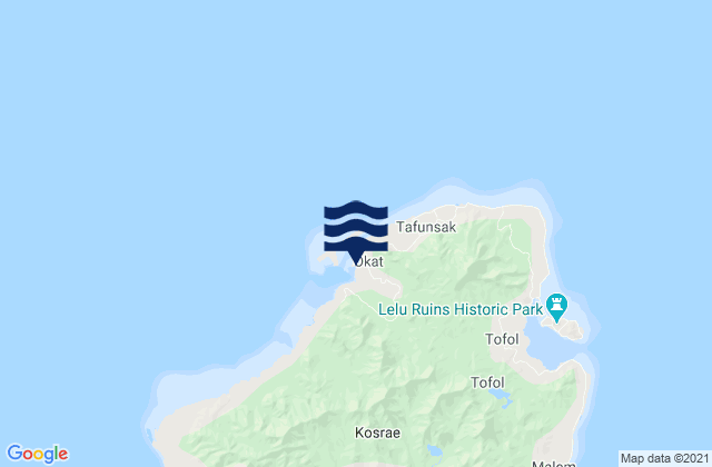 Mappa delle Getijden in State of Kosrae, Micronesia