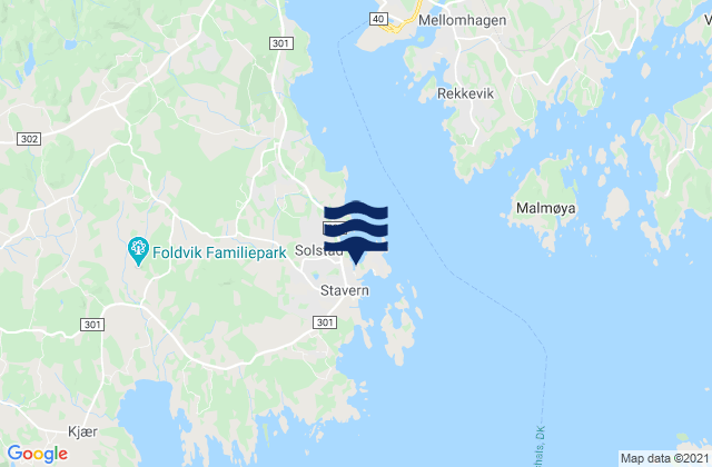 Mappa delle Getijden in Stavern, Norway