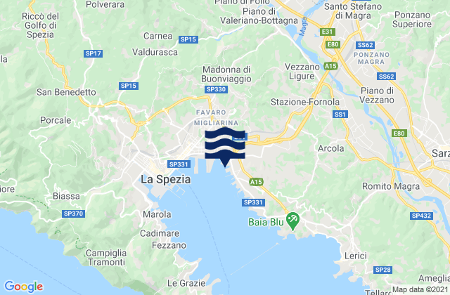 Mappa delle Getijden in Stazione-Fornola, Italy