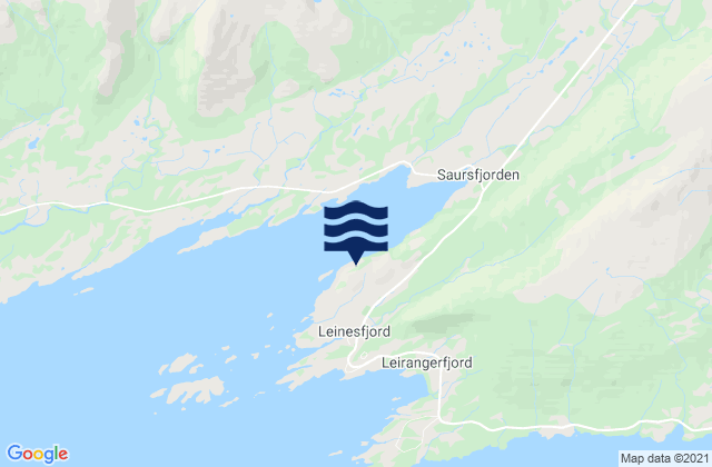 Mappa delle Getijden in Steigen, Norway