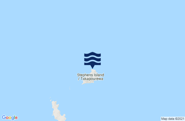 Mappa delle Getijden in Stephens Island (Takapourewa), New Zealand