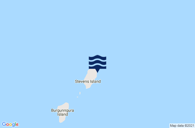 Mappa delle Getijden in Stevens Island, Australia