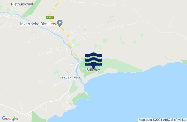 Mappa delle Getijden in Stillbaai, South Africa