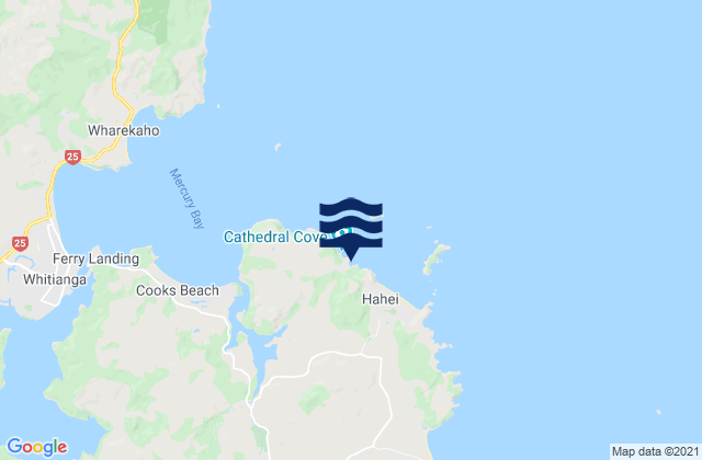 Mappa delle Getijden in Stingray Bay, New Zealand