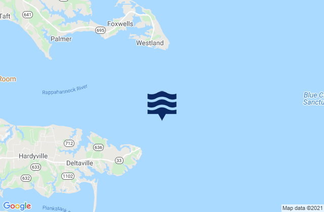 Mappa delle Getijden in Stingray Point 1.2 n.mi. NE of, United States