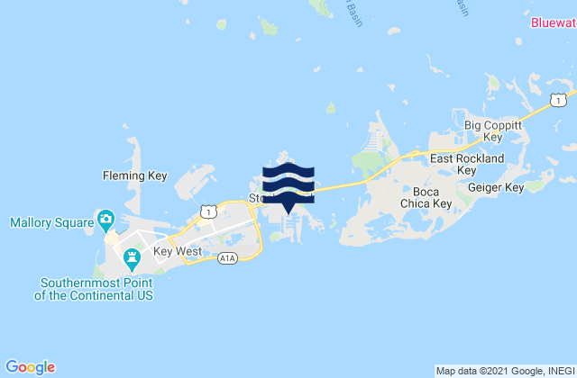 Mappa delle Getijden in Stock Island, United States