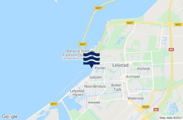 Mappa delle Getijden in Strand Horst, Netherlands