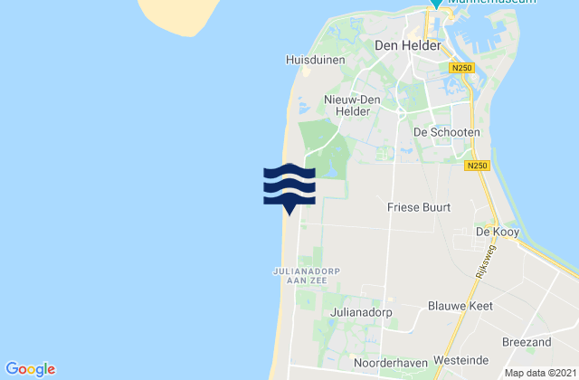 Mappa delle Getijden in Strandslag Falga, Netherlands