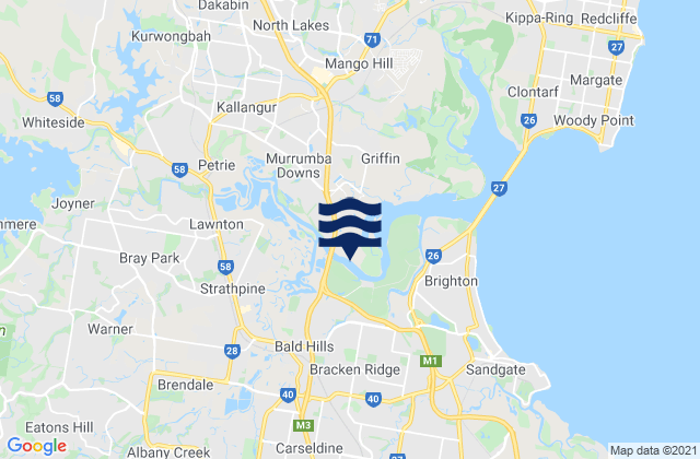 Mappa delle Getijden in Strathpine, Australia