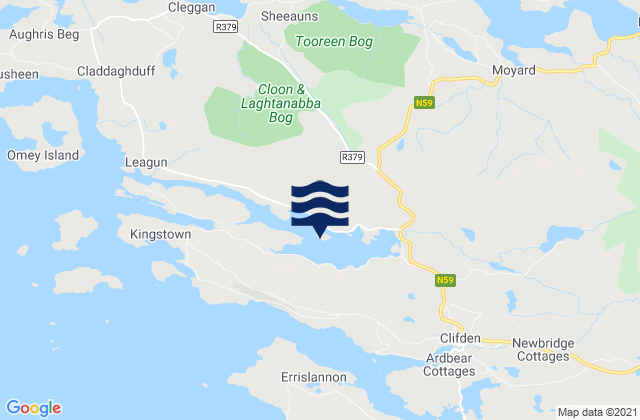 Mappa delle Getijden in Streamstown Bay, Ireland