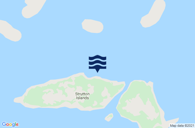 Mappa delle Getijden in Strutton Islands, Canada
