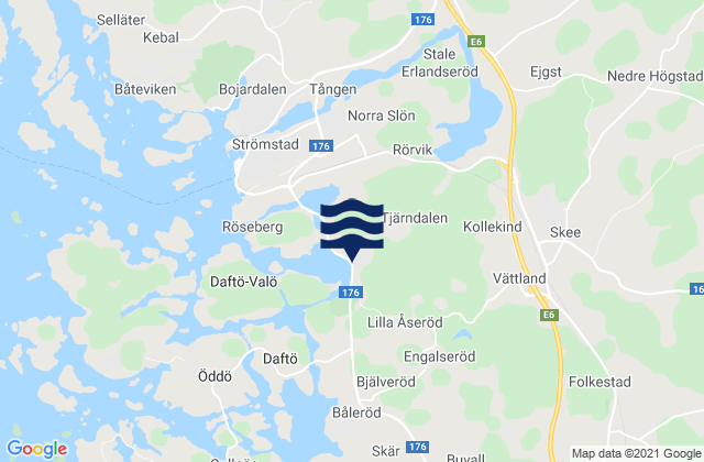 Mappa delle Getijden in Strömstads Kommun, Sweden