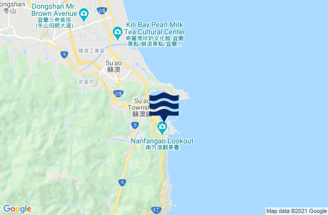 Mappa delle Getijden in Su-ao Kang, Taiwan