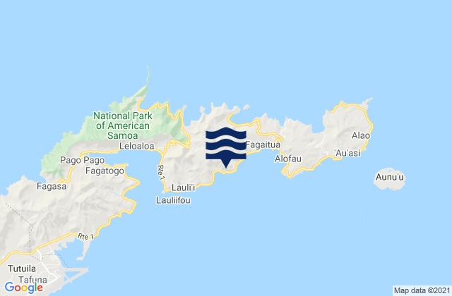 Mappa delle Getijden in Sua County, American Samoa