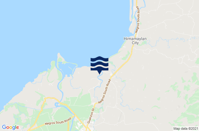 Mappa delle Getijden in Suay, Philippines