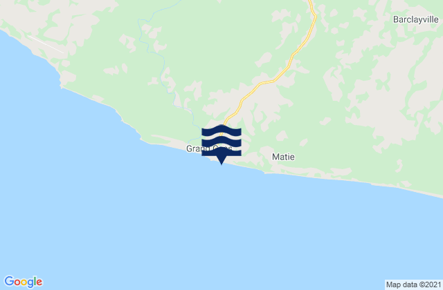 Mappa delle Getijden in Subbubo Point, Liberia
