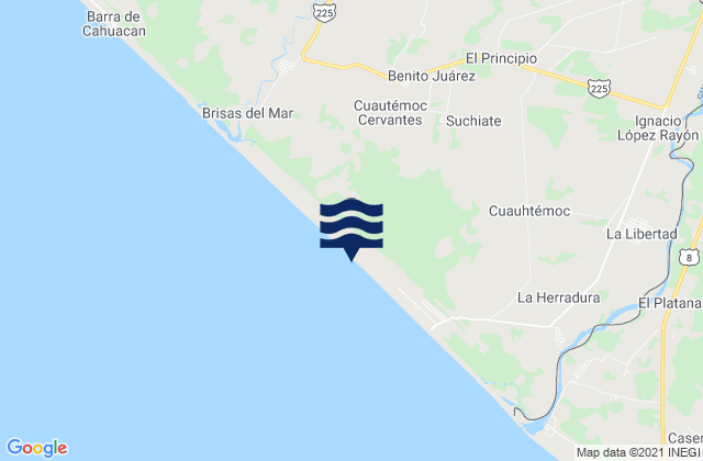 Mappa delle Getijden in Suchiate, Mexico