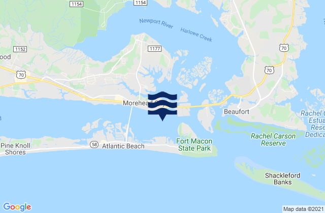 Mappa delle Getijden in Sugarloaf Island 0.2 mile S of, United States