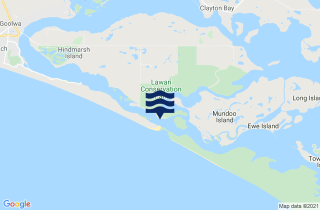 Mappa delle Getijden in Sugars Beach, Australia