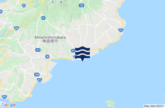 Mappa delle Getijden in Sugawa, Japan