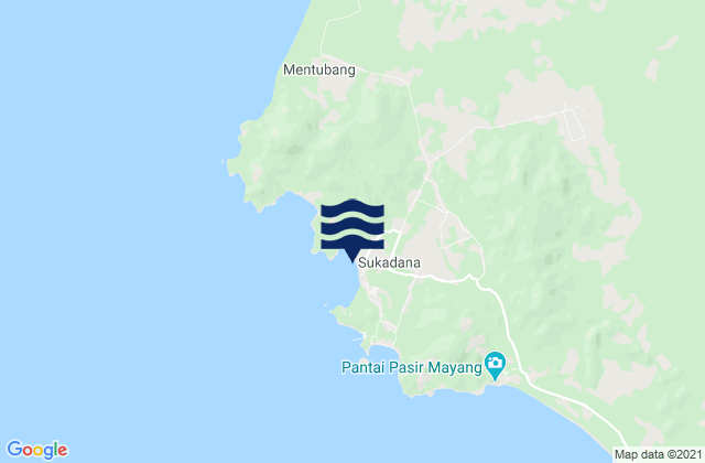 Mappa delle Getijden in Sukadana Sukadana Bay, Indonesia