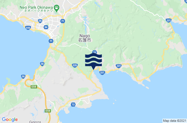Mappa delle Getijden in Sukku, Japan