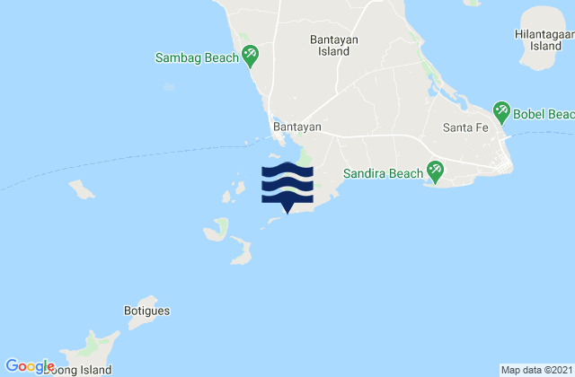 Mappa delle Getijden in Sulangan, Philippines
