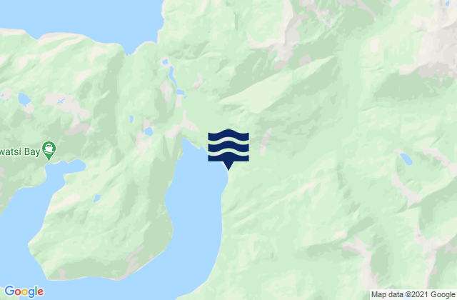 Mappa delle Getijden in Sullivan Bay, Canada