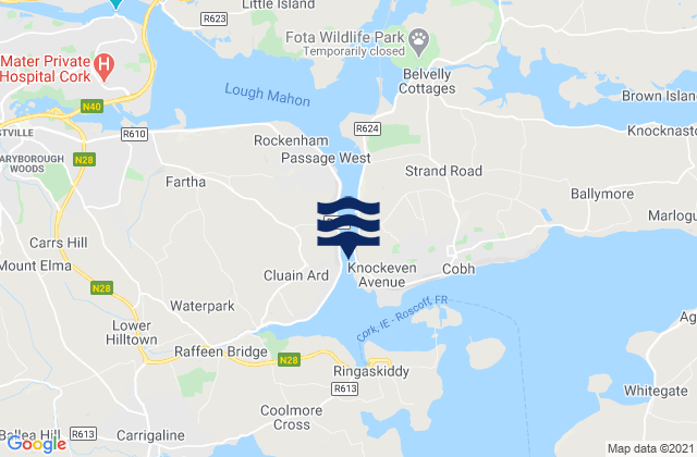 Mappa delle Getijden in Summer Point, Ireland