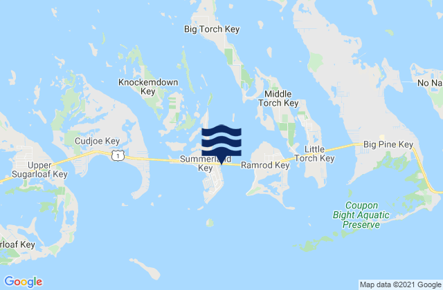 Mappa delle Getijden in Summerland Key (Niles Channel Bridge), United States