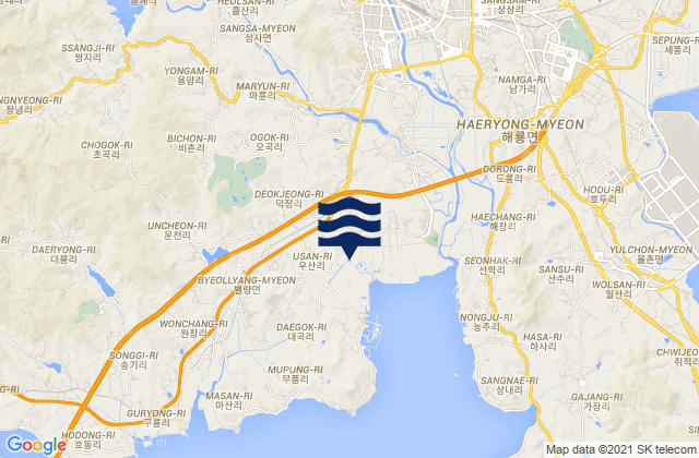 Mappa delle Getijden in Suncheon-si, South Korea